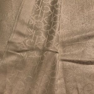 Calvin Klein shimmery white scarf